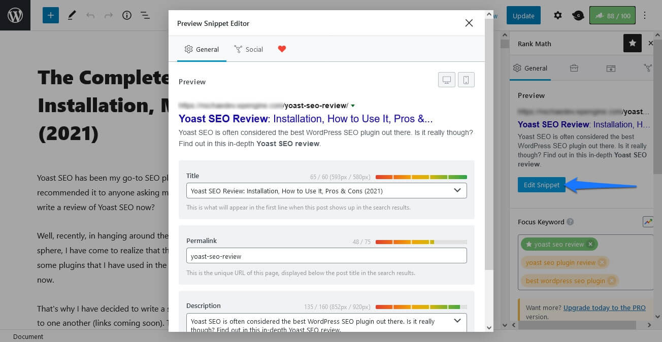 An Alkali specialist configuring Rankmath SEO settings for enhanced performance on a client's website.