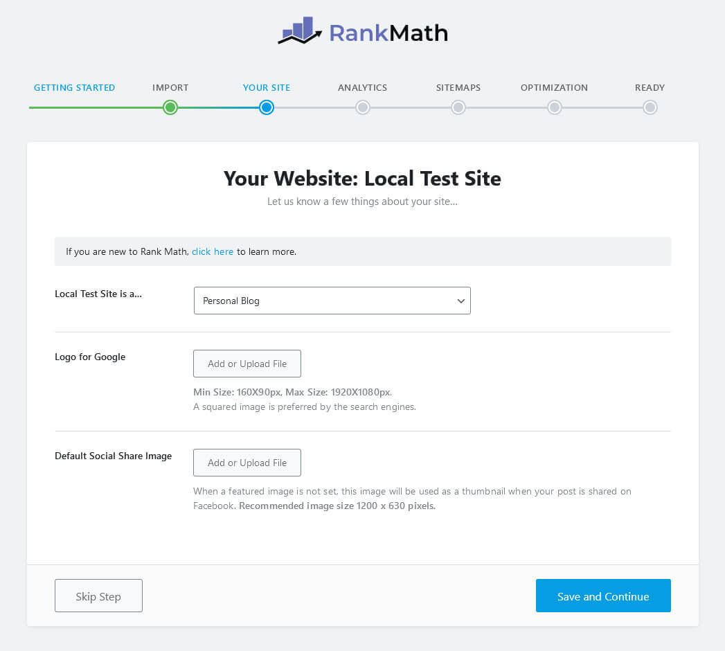 Close-up of Rankmath's SEO analysis tool highlighting website optimizations.