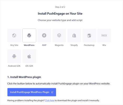 Reviewing analytics of push notification campaigns in PushEngage.