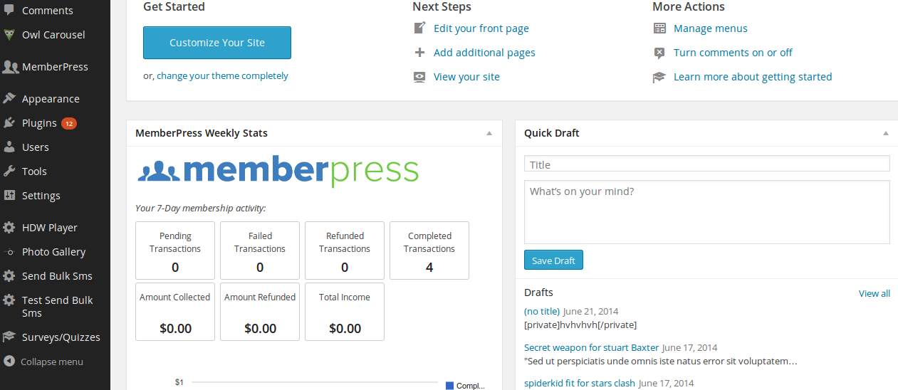 Configuring membership levels in MemberPress for a WordPress website.”