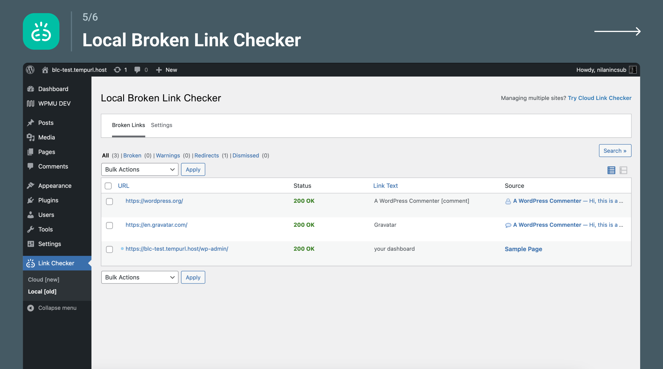 Small business owner using Broken Link Checker to maintain their website.